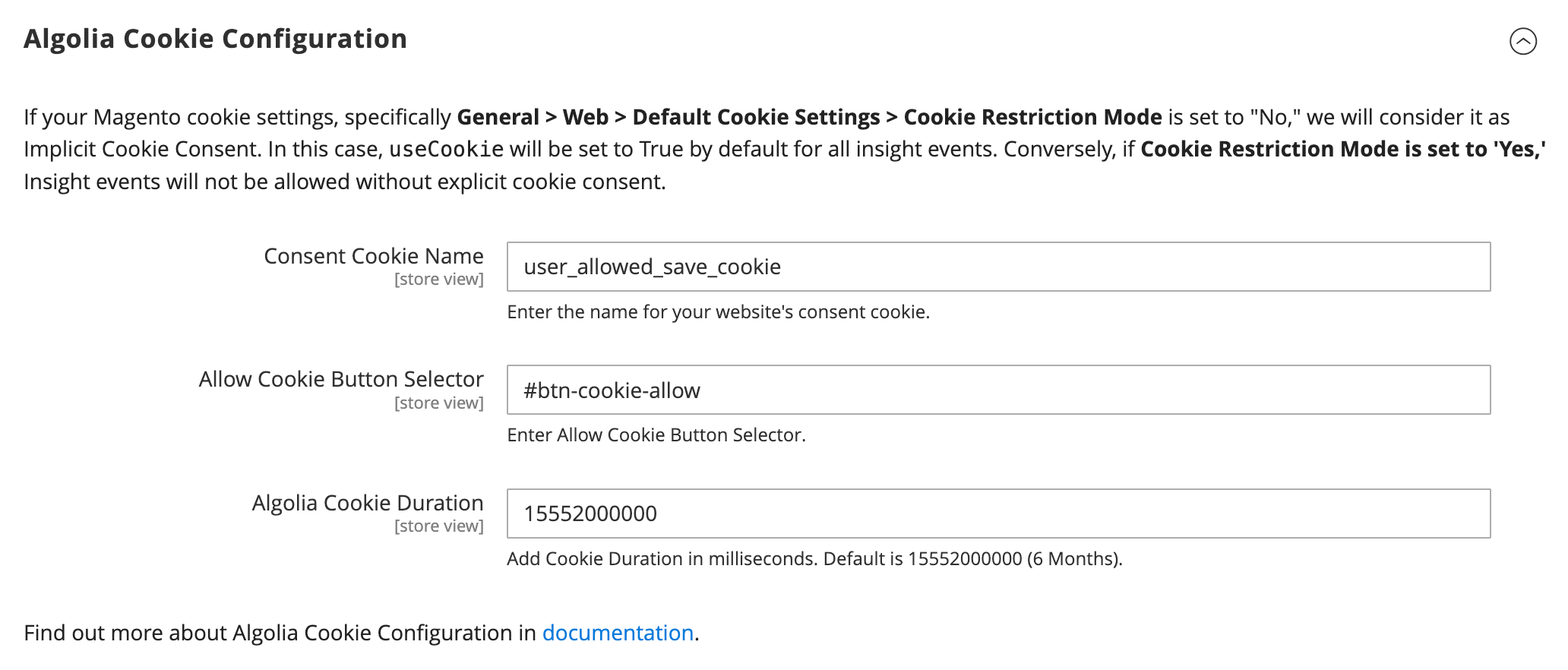 Consent cookie name