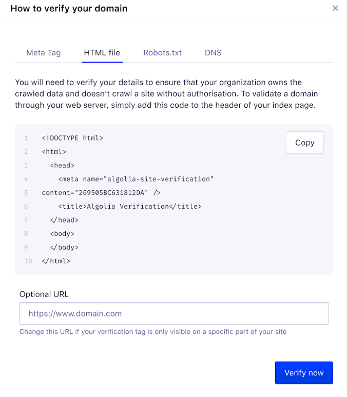 HTML file verification