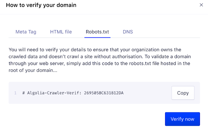 robots.txt verification